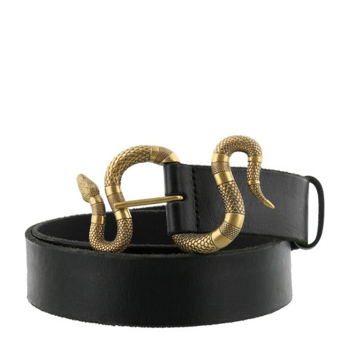 GUCCI/古馳 古琦腰帶 男士 黑色皮革時尚皮帶腰帶 458935 CVE0T 1000