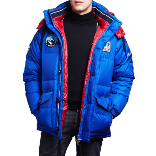 Nivose/尼渥絲 ANCELLE昂賽勒男款大廓型面包服-街頭徽標-Ski Culture 全球限量版40件，男士羽絨服皇家藍