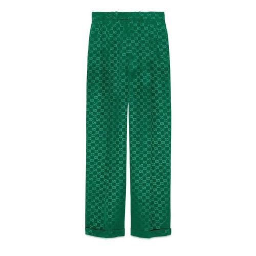  GUCCI古馳 22年秋冬 女士 輕質GG帆布長褲 675587 ZAHMD 3235