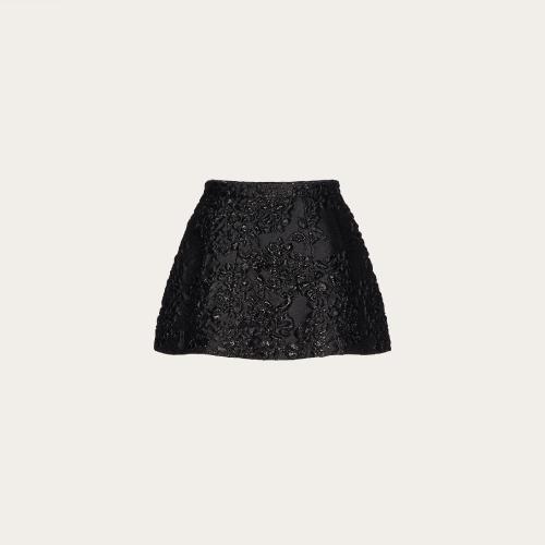  VALENTINO華倫天奴 22年秋冬 女士 半身裙 MINIJUPE EN JACQUARD 1B0RA9417H00NO