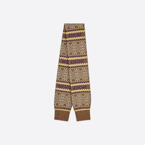  DIOR迪奧 22年秋冬 男士 圍巾 écharpe Fair Isle 313ME06AT484_C784