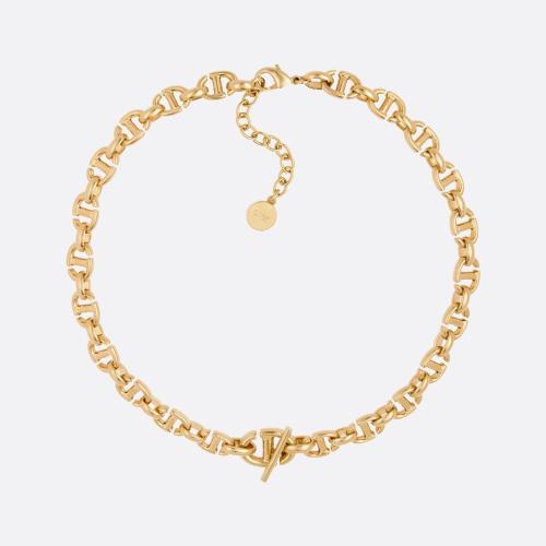  DIOR迪奧 22年秋冬 女士 項鏈 Collier CD Navy N1950WOMMT_D300