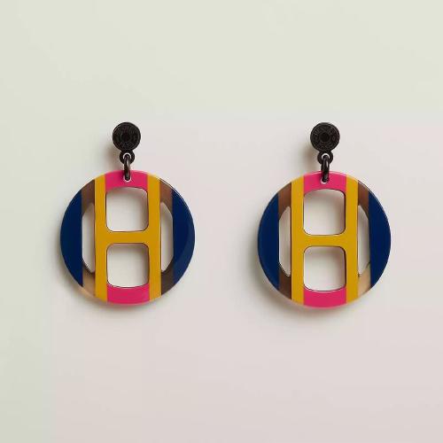  HERMES愛馬仕 22年秋冬 女士 耳環(huán) Boucles d%26s;oreilles H Equipe H057086FL14
