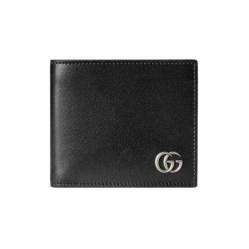  GUCCI古馳 22年秋冬 男士 GG Marmont系列皮革雙折錢(qián)包 428726 0YK0N 1000
