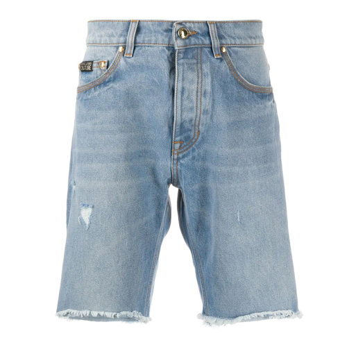 VERSACE JEANS/范思哲牛仔 男士藍色棉質常規版牛仔短褲男褲 A4GVB17I-AOK5Z-904