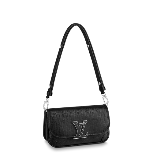 Louis Vuitton/路易威登 22春夏新款BUCI系列 女士黑色粒面牛皮革黑扣單肩斜跨包M59386