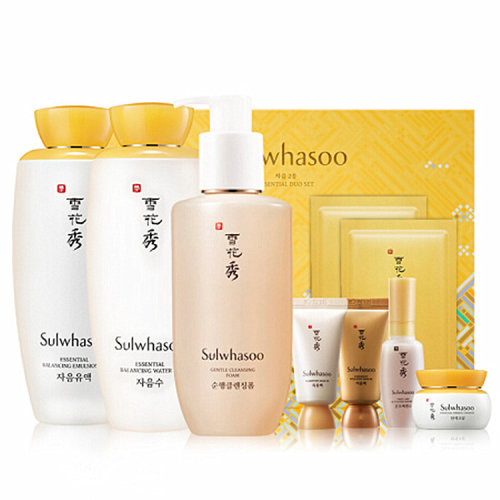 Sulwhasoo/雪花秀  滋盈肌本水乳潔面套裝 新舊版隨機發 潤顏水125ml+潤顏乳125ml+潔面200ml+小樣（精華+面霜+面膜2片）