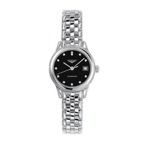 LONGINES/浪琴 軍旗系列 鉆石時標 自動機械 女士腕表  L4.274.4.57.6
