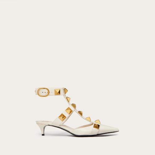  VALENTINO華倫天奴 22年秋冬 女士 中跟涼鞋 ESCARPINS ROMAN STUD EN CUIR DE VEAU. TALON?: