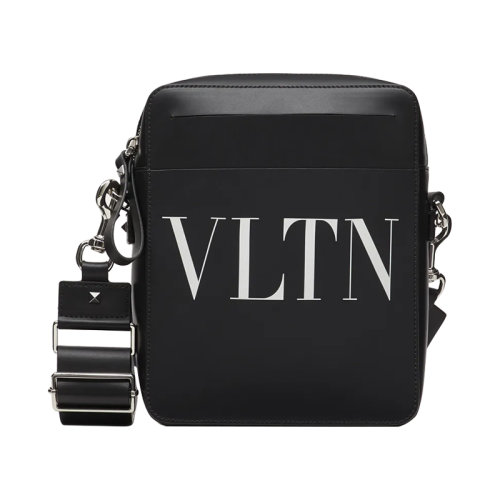 Valentino/華倫天奴 男士 男包 黑色皮革斜挎包單肩包 UY2B0717WJW 0NI HJH0012BC