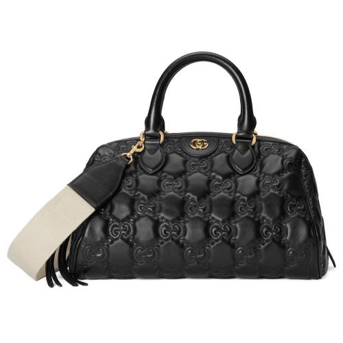  GUCCI古馳 22年秋冬 女士 GG絎縫皮革手提包 702242 UM8HG 1046