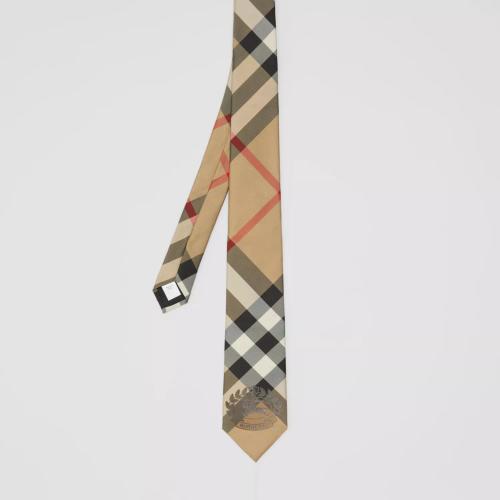  BURBERRY 22年秋冬 男士 經典剪裁馬術騎士設計格紋領帶 80641641