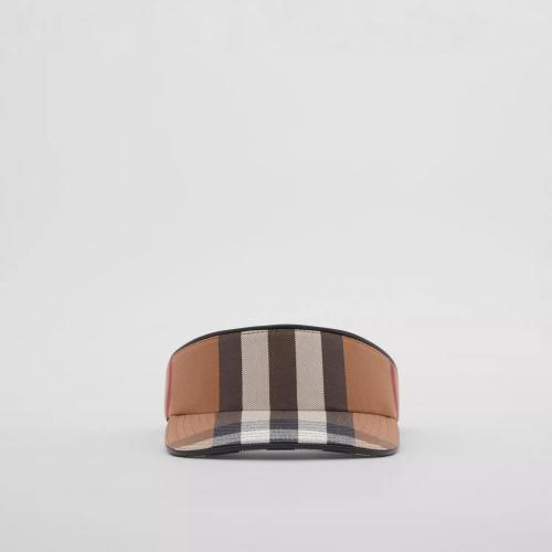  BURBERRY 22年秋冬 女士 格紋棉質遮陽帽 80573521