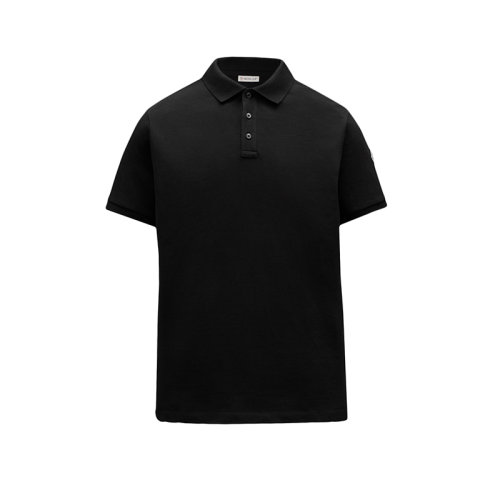 Moncler/蒙克萊 22年秋冬新款 男士黑色純棉徽標貼片短袖polo衫H20918A7051084556999