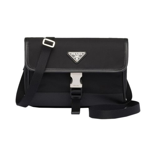  PRADA/普拉達 男士黑色皮革手機包斜挎包 2ZH108 2DMH F0002 PLSX