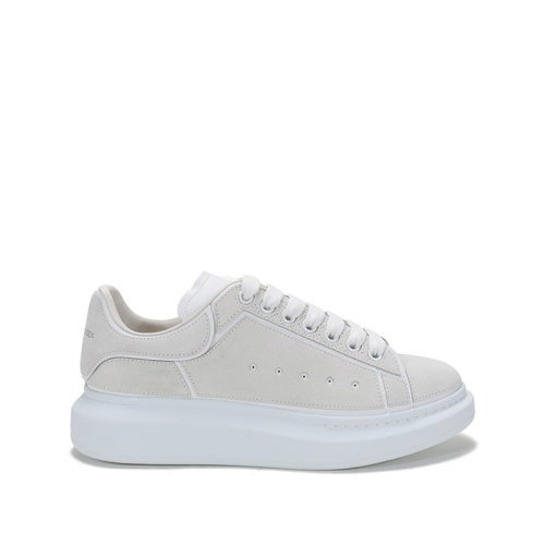 Alexander McQueen/亞歷山大麥昆 2021款 男士絨面皮革系帶休閑運動鞋 645868 WHFBR小白鞋