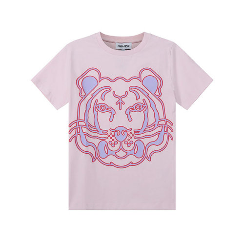 KENZO/高田賢三【22春夏新款】女士棉質寬松版K-Tiger圓領短袖T恤虎頭圖案 2TS932 4SA