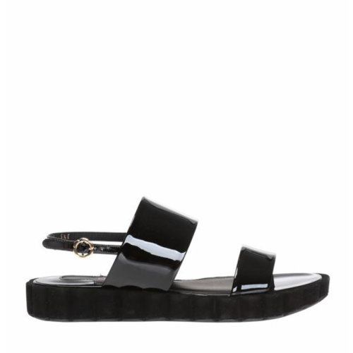 Salvatore Ferragamo/菲拉格慕 女士 女鞋 黑色皮革時尚平跟涼鞋 LUSIA 684888
