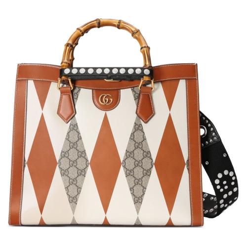  GUCCI古馳 22年秋冬 女士 Gucci Diana竹節中號托特包 721126 FAA_VD 9779