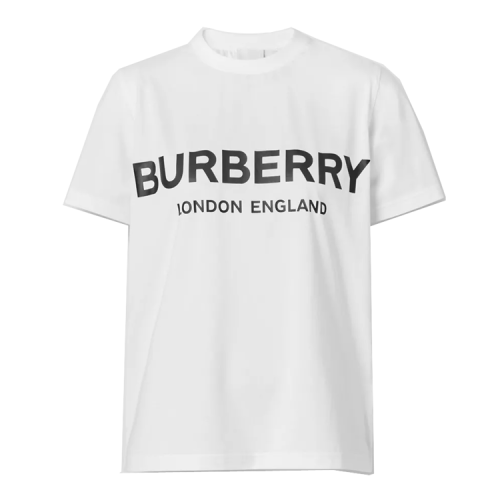 BURBERRY/博柏利 徽標印花棉質 T 恤衫 女士短袖T恤 80088941