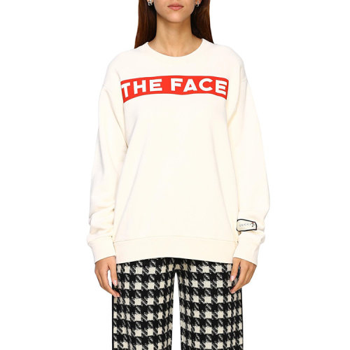 GUCCI/古馳  gucci服裝 時尚百搭白色 棉質 圓領 女衛衣 469250 XJBI8 9381