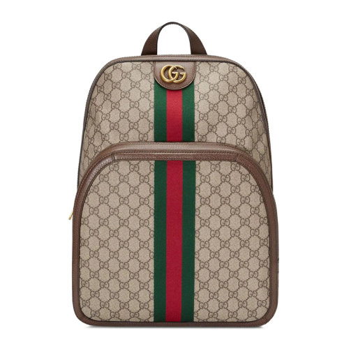 GUCCI/古馳   Ophidia系列 男士米色帆布中號GG印花雙肩背包