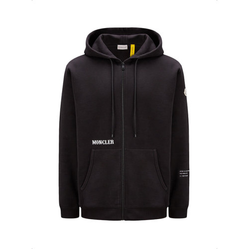 Moncler/蒙克萊 22年秋冬新款 Maya 70系列FRGMT藤原浩合作款 男女同款黑色純棉徽標拉鏈連帽衫衛衣外套H209U8G00006M2372999