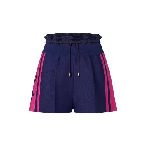  LV路易威登 22年秋冬 女士 短褲 SHORT COURT TROMPE-L’OEIL EN MAILLE a MOTIF COLOR-BLOCK