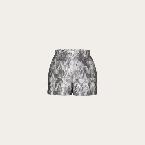  VALENTINO華倫天奴 22年秋冬 女士 短褲 SHORT EN JACQUARD ARGENTé XB3RF1V66UMS13