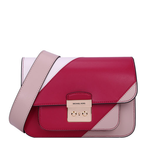 Michael Kors/邁克·科爾斯 女士拼色牛皮經典字母徽標裝飾單肩包斜挎包郵差包女包 30S9GS9L3T 多色可選
