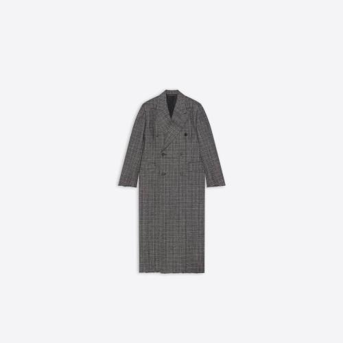  BALENCIAGA巴黎世家 22年秋冬 女士 大衣 Raw Cut Coat in Black 704488TMU021070