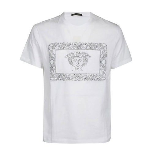 VERSACE/范思哲  男裝 美杜莎刺繡 男士白色棉質短袖T恤 A81881A-22458-9A001