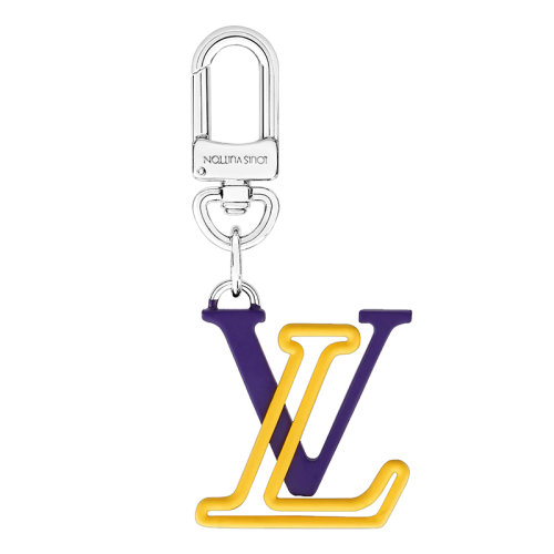 Louis Vuitton/路易威登 男士藍(lán)色和黃色金屬飾面LV LINE包飾和鑰匙圈MP3018