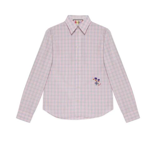 GUCCI古馳 22年秋冬 男士 Gucci Lovelight系列棉質刺繡襯衫 708379 ZAKIL 5382