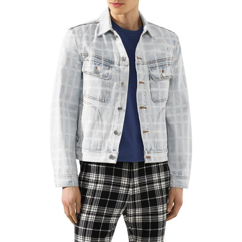 BURBERRY/博柏利 burberry服裝 巴寶莉 淺靛藍色 純棉  牛仔 男士夾克 男裝 外套瑕疵特賣（陳列痕跡，不影響使用）