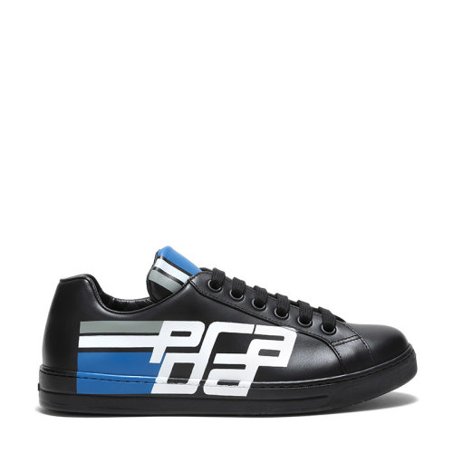 PRADA/普拉達 男士LOGO圖案牛皮系帶運動鞋 4E3409 3KQL