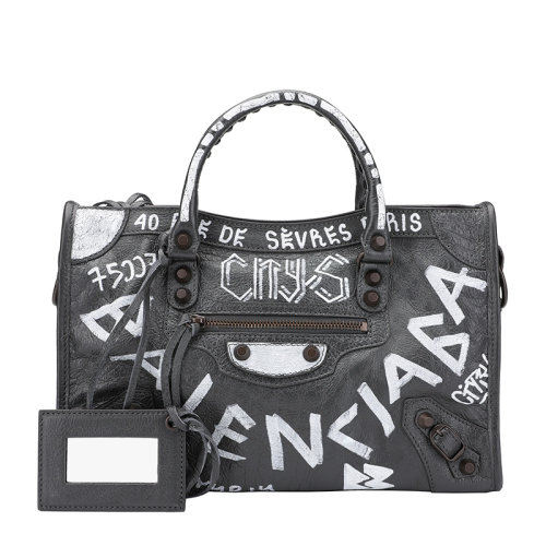 Balenciaga/巴黎世家 女士經典涂鴉小號都市風手提包單肩包斜挎包女包  431621-0FE1T-1190