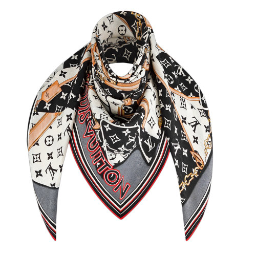預定1個月 Louis Vuitton/路易威登 21年秋冬新款 MORE AND MORE XS系列 女士黑色桑蠶絲羊絨混紡雙面圍巾披肩M76932