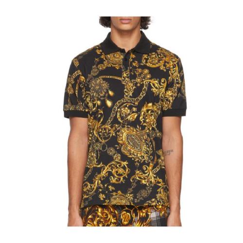  VERSACE JEANS COUTURE 男士花色棉質短袖polo衫 E71GAG6S0-EJS014-EG89 PLFSX