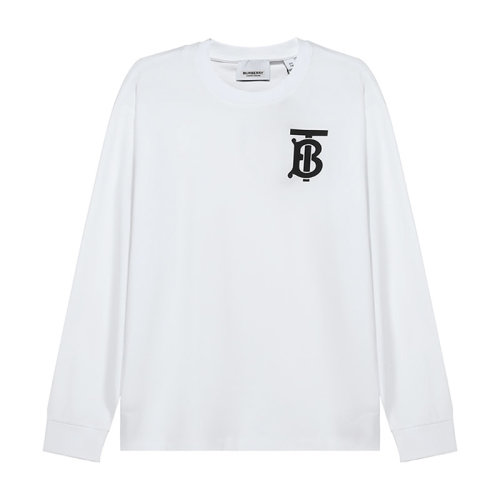 BURBERRY/博柏利  巴寶莉女裝女士白色棉質時尚百搭長袖T恤  80243411  GMH0010D