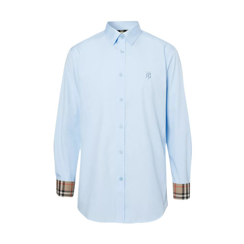 BURBERRY/博柏利 經典剪裁專屬標識圖案棉質牛津男士長袖襯衫8024515