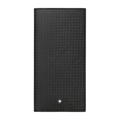 MontBlanc/萬寶龍 風尚系列 男士黑色牛皮12個信用卡袋帶夾層錢包錢夾 111145