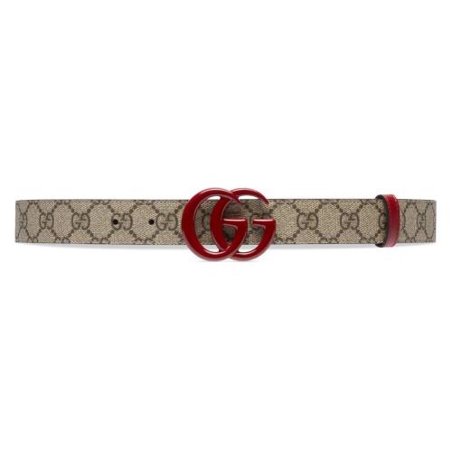  GUCCI古馳 22年秋冬 女士 雙G帶扣雙面窄版腰帶 414516 HUH4V 8561