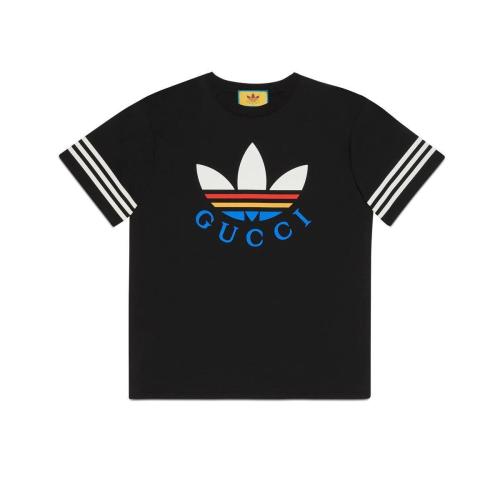  GUCCI古馳 22年秋冬 男士 adidas x Gucci聯名系列棉質T恤 616036 XJEXC 1152