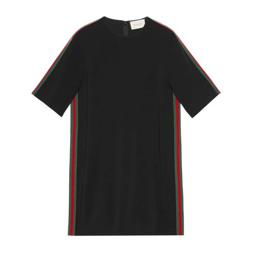 GUCCI/古馳   女裝 服裝 粘膠纖維圓領短袖半袖T恤式 女士連衣裙裙裝