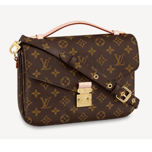 Louis Vuitton/路易威登 女士老花帆布METIS 手袋郵差包 斜挎包