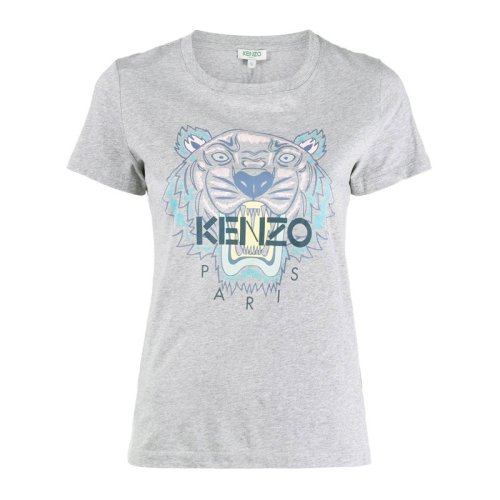  KENZO/高田賢三 女士灰色棉質短袖T恤 F962TS721 4YB 94 PLFSX
