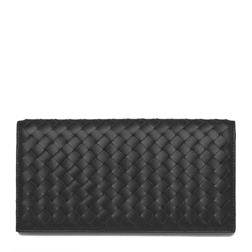 Bottega Veneta 寶緹嘉 21春夏 男士羊皮編織長(zhǎng)款折疊錢(qián)夾錢(qián)包