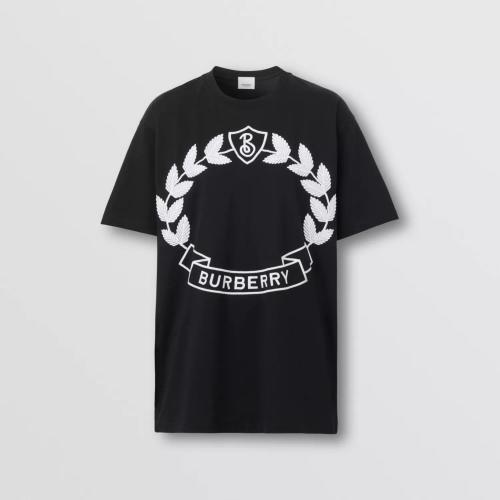  BURBERRY 22年秋冬 女士 橡樹葉徽章棉質寬松 T 恤衫 80620701