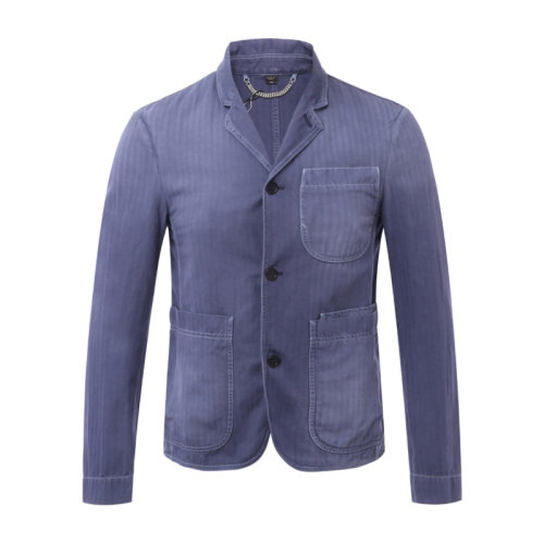 BURBERRY/博柏利藍色織物男士風衣4553146    as